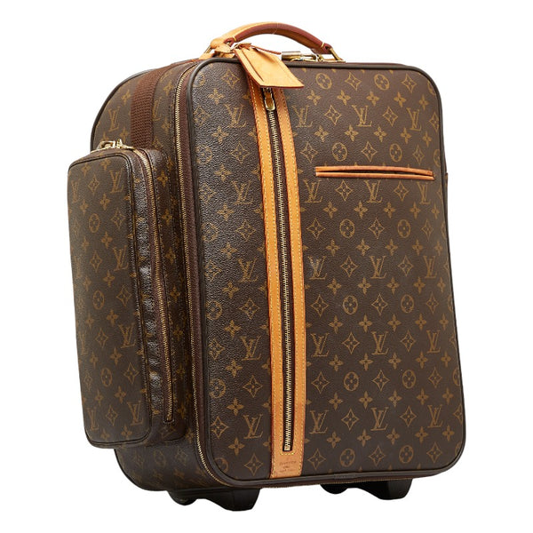 ルイ ヴィトン モノグラム トロリー50 ボスフォール キャリーバッグ M23259 ブラウン PVC レザー メンズ LOUIS VUITTON 【中古】