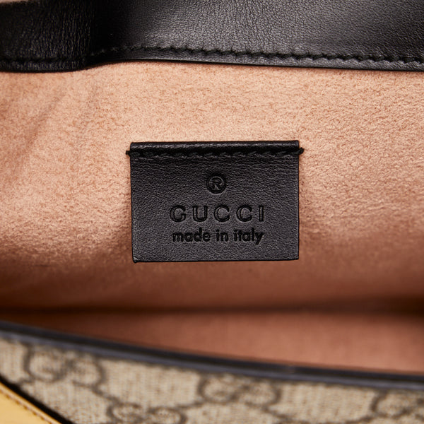 グッチ オジリデ 斜め掛け ショルダーバッグ 500781 ブラック ゴールド ベージュ レザー PVC レディース GUCCI 【中古】