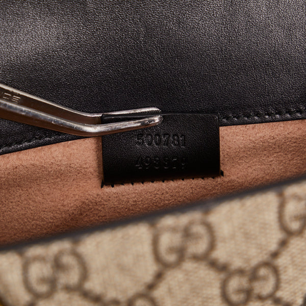 グッチ オジリデ 斜め掛け ショルダーバッグ 500781 ブラック ゴールド ベージュ レザー PVC レディース GUCCI 【中古】