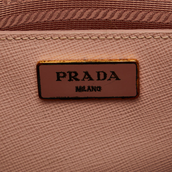 プラダ サフィアーノ ハンドバッグ ショルダーバッグ 2WAY 1BA837 ピンク レザー レディース PRADA 【中古】