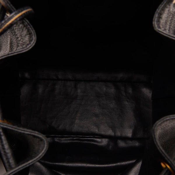 シャネル ココマーク トリプルココ ココボール 斜め掛け チェーン ショルダーバッグ ブラック キャビアスキン レディース CHANEL 【中古】