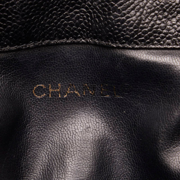 シャネル ココマーク トリプルココ ココボール 斜め掛け チェーン ショルダーバッグ ブラック キャビアスキン レディース CHANEL 【中古】