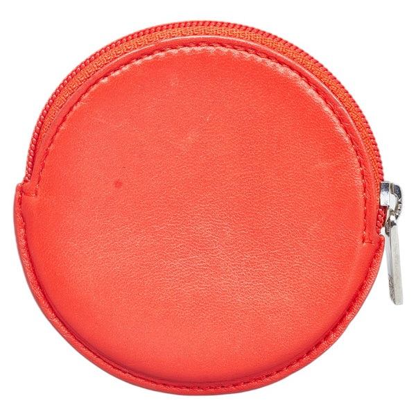 ロエベ ラウンド アナグラム コインケース レッド レザー レディース LOEWE 【中古】