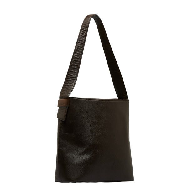 バーバリー シャドーホース ワンショルダーバッグ ブラウン レザー レディース BURBERRY 【中古】