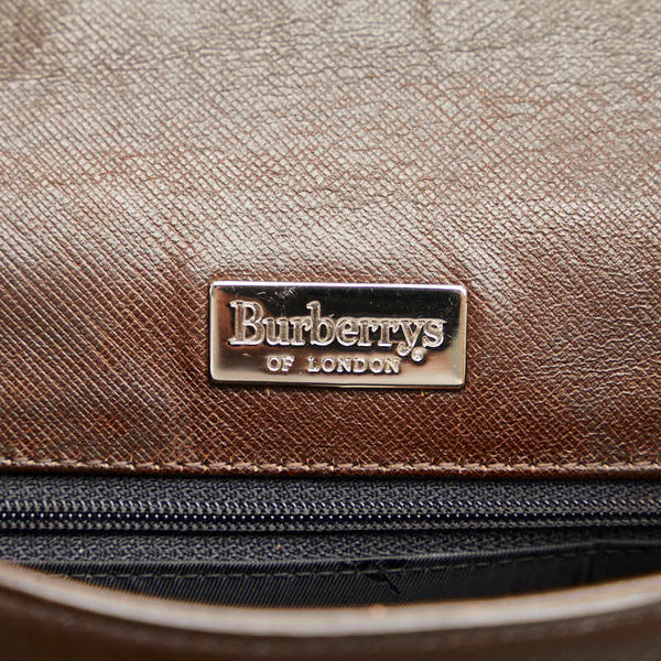 バーバリー シャドーホース ワンショルダーバッグ ブラウン レザー レディース BURBERRY 【中古】