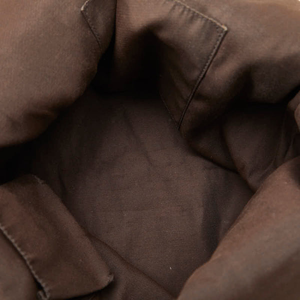 グッチ GGキャンバス シェリーライン トートバッグ 189669 ベージュ ブラウン キャンバス レザー レディース GUCCI 【中古】