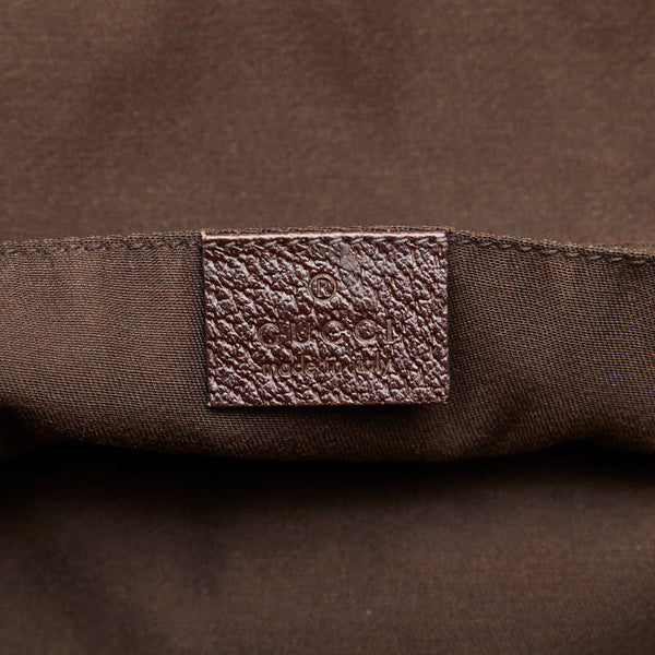 グッチ GGキャンバス シェリーライン トートバッグ 189669 ベージュ ブラウン キャンバス レザー レディース GUCCI 【中古】