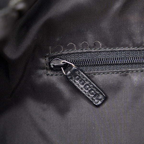 グッチ バンブー ハンドバッグ ワンショルダーバッグ 001 1577 ブラック キャンバス レザー レディース GUCCI 【中古】