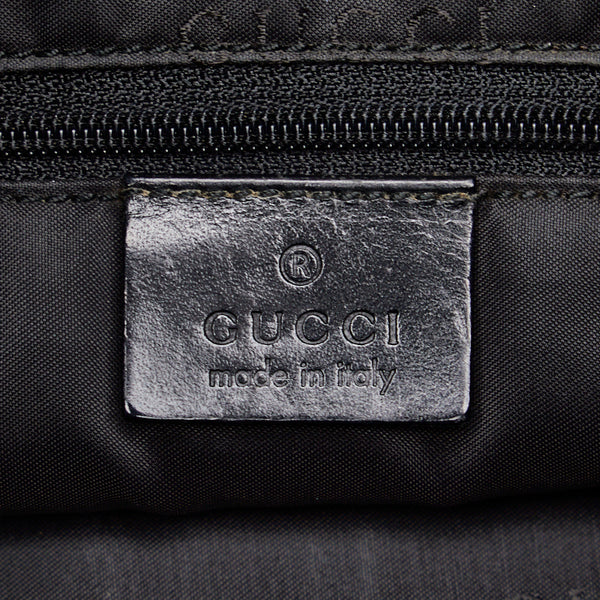 グッチ バンブー ハンドバッグ ワンショルダーバッグ 001 1577 ブラック キャンバス レザー レディース GUCCI 【中古】