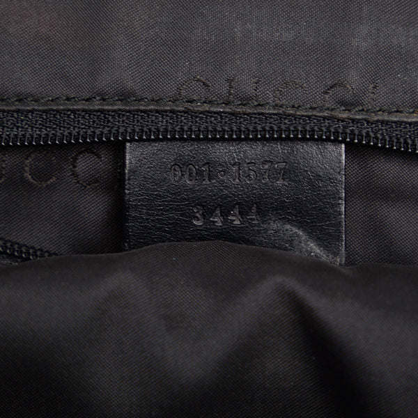 グッチ バンブー ハンドバッグ ワンショルダーバッグ 001 1577 ブラック キャンバス レザー レディース GUCCI 【中古】