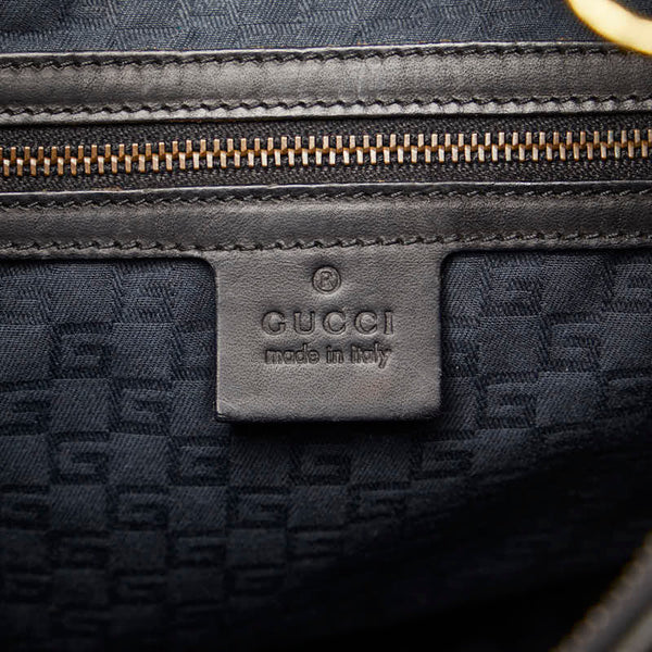 グッチ シェリー ワンショルダーバッグ  106663 ブラック キャンバス レザー レディース GUCCI 【中古】