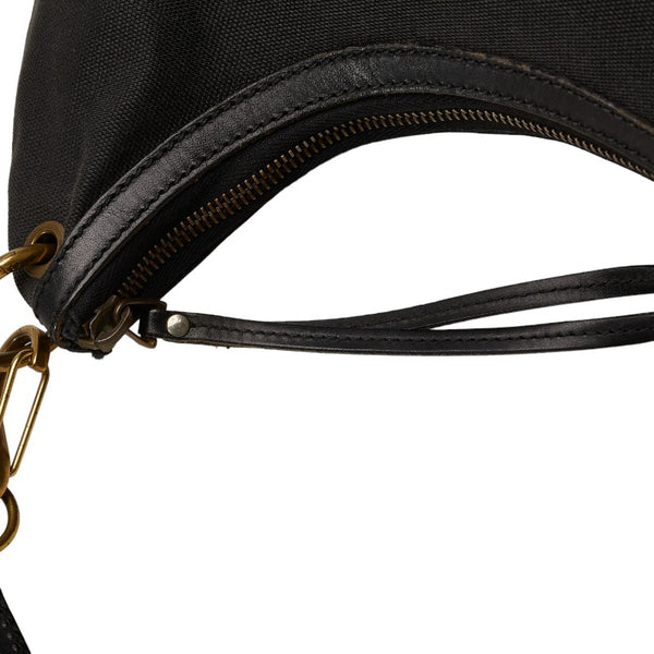 グッチ シェリー ワンショルダーバッグ  106663 ブラック キャンバス レザー レディース GUCCI 【中古】