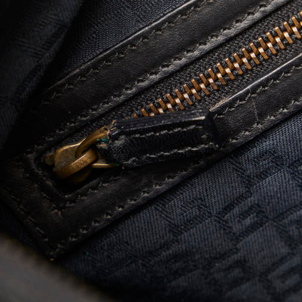 グッチ シェリー ワンショルダーバッグ  106663 ブラック キャンバス レザー レディース GUCCI 【中古】