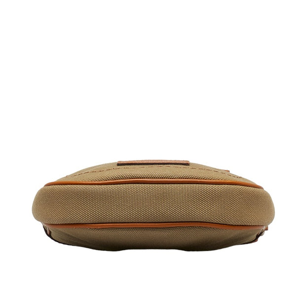 バーバリー 斜め掛け ショルダーバッグ ミニショルダーバッグ カーキ ブラウン キャンバス レザー レディース BURBERRY 【中古】