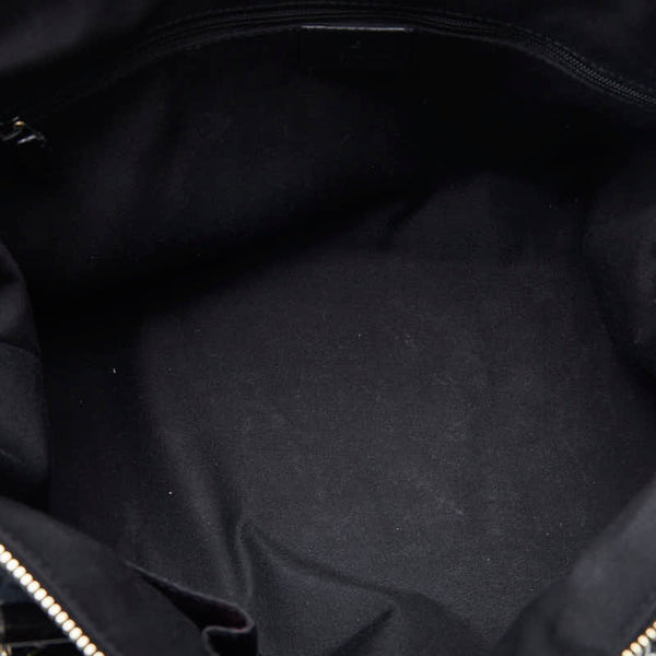 グッチ GGキャンバス アビー ハンドバッグ トートバッグ 141470 ブラック キャンバス パテントレザー レディース GUCCI 【中古】