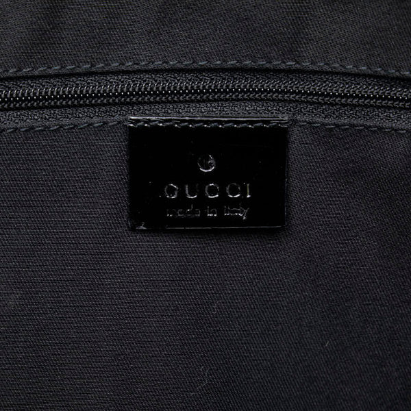 グッチ GGキャンバス アビー ハンドバッグ トートバッグ 141470 ブラック キャンバス パテントレザー レディース GUCCI 【中古】