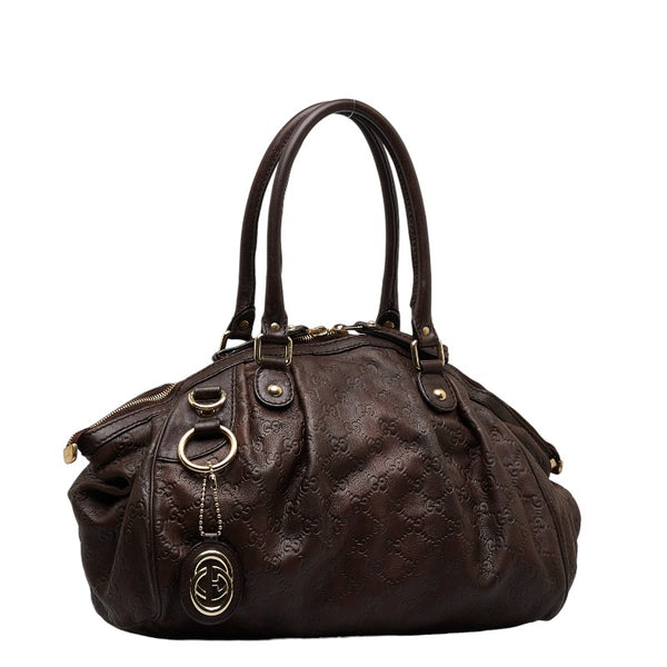 グッチ グッチシマ スーキー ハンドバッグ ショルダーバッグ ２WAY 223974 ブラウン レザー レディース GUCCI 【中古】