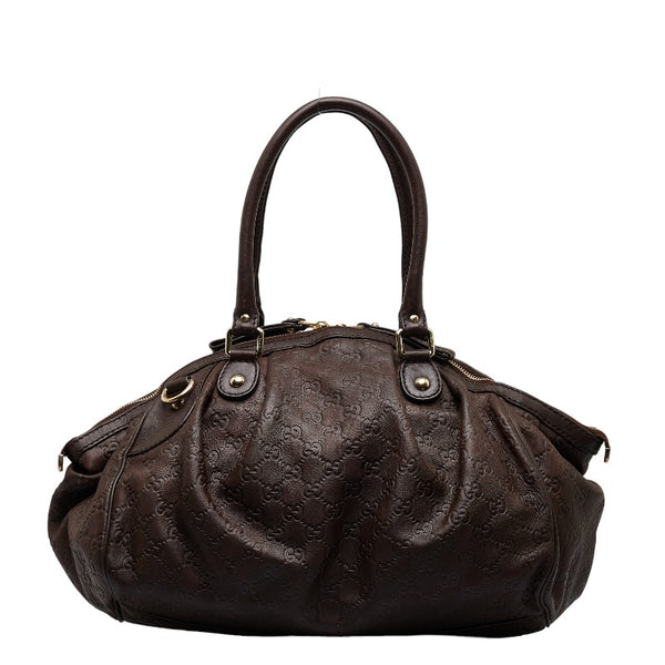グッチ グッチシマ スーキー ハンドバッグ ショルダーバッグ ２WAY 223974 ブラウン レザー レディース GUCCI 【中古】