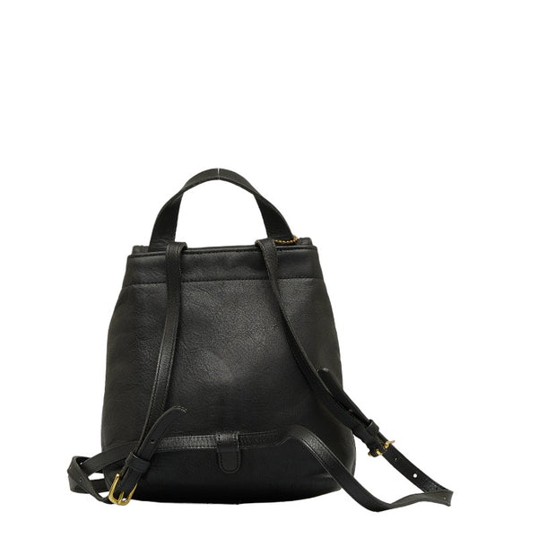 コーチ オールドコーチ リュック バックパック 4152 ブラック レザー レディース COACH 【中古】