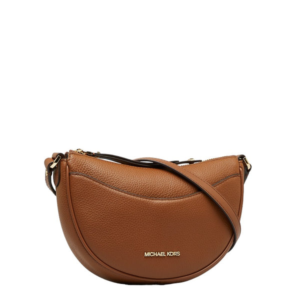 マイケルコース ドーバー スモール ハーフムーン 斜め掛け ショルダーバッグ 35R3G4DC5L ブラウン レザー レディース Michael Kors 【中古】
