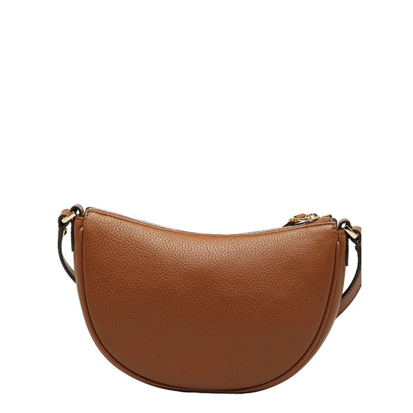 マイケルコース ドーバー スモール ハーフムーン 斜め掛け ショルダーバッグ 35R3G4DC5L ブラウン レザー レディース Michael Kors 【中古】