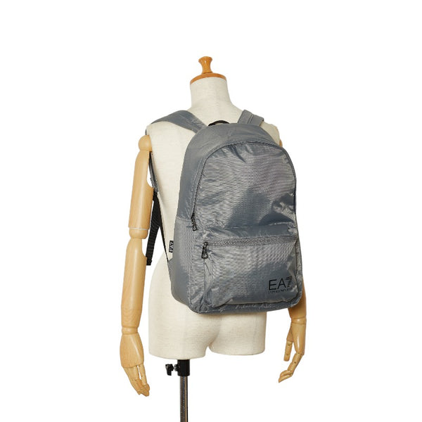 エンポリオ アルマーニ EA7 リュック バックパック 275659 CC731 グレー ブラック ナイロン メンズ Emporio Armani 【中古】