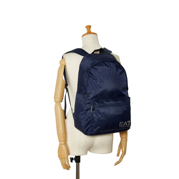 エンポリオ アルマーニ EA7 トレインプライム リュック バックパック ネイビー ナイロン メンズ Emporio Armani 【中古】