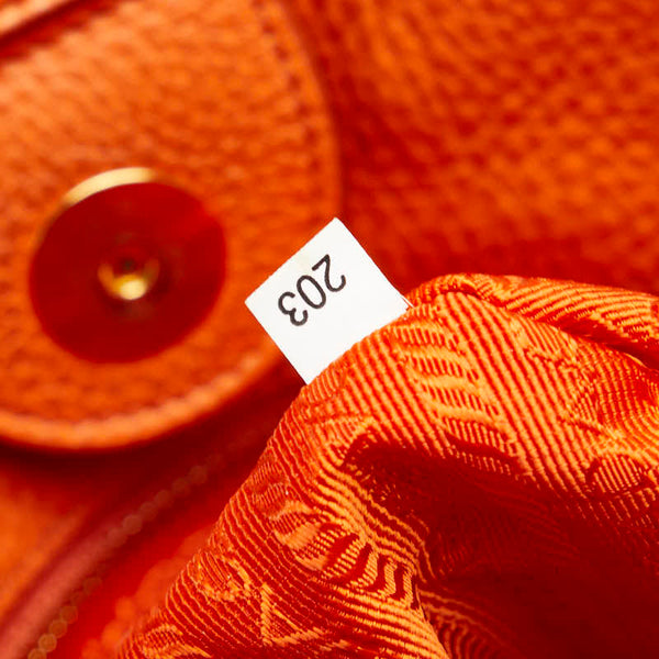 プラダ ヴィッテロ ダイノ ゴールド金具 ハンドバッグ ショルダーバッグ 2WAY BN2694 オレンジ レザー レディース PRADA 【中古】
