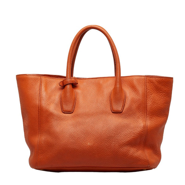 プラダ ヴィッテロ ダイノ ゴールド金具 ハンドバッグ ショルダーバッグ 2WAY BN2694 オレンジ レザー レディース PRADA 【中古】