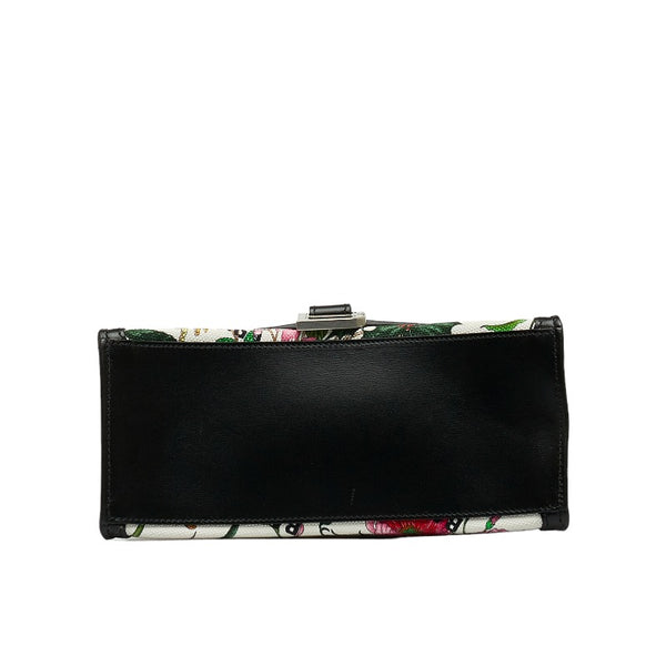 グッチ ハッカープロジェクト ×BALENCIAGA フローラ アワーグラス ハンドバッグ ショルダーバッグ 2WAY 681697 マルチカラー キャンバス レザー レディース GUCCI 【中古】