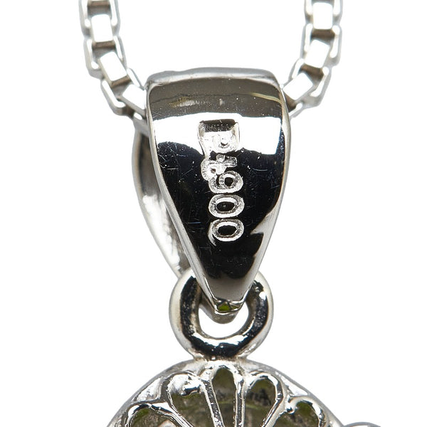 Pt900 プラチナ Pt850 プラチナ ペリドット5.31ct ダイヤ0.09ct ネックレス レディース 【中古】