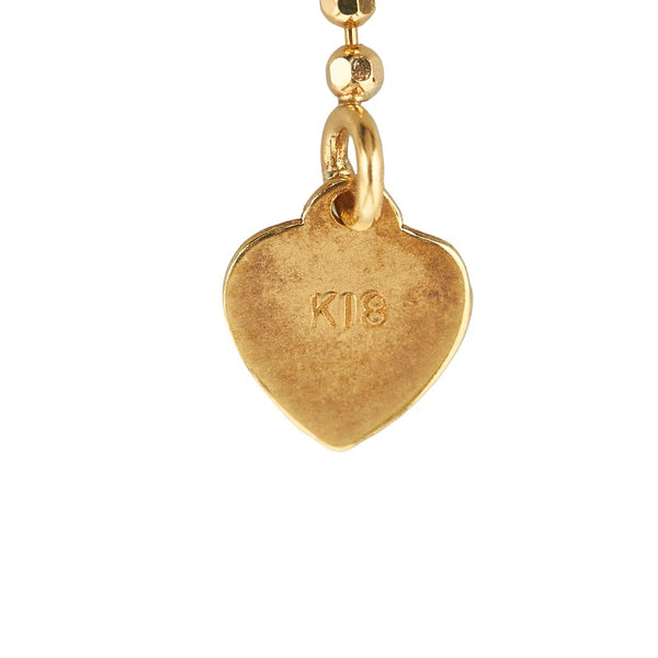 ゴールド K18YG イエローゴールド ダイヤ1.03ct パヴェ ドロップ ネックレス レディース 【中古】