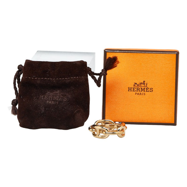 エルメス ルガテ シェーヌダンクル スカーフリング ゴールド メッキ レディース HERMES 【中古】