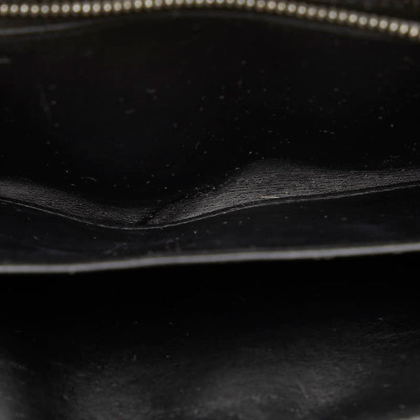バーバリー ノバチェック 長財布 ベージュ ブラック エナメル PVC レディース BURBERRY 【中古】