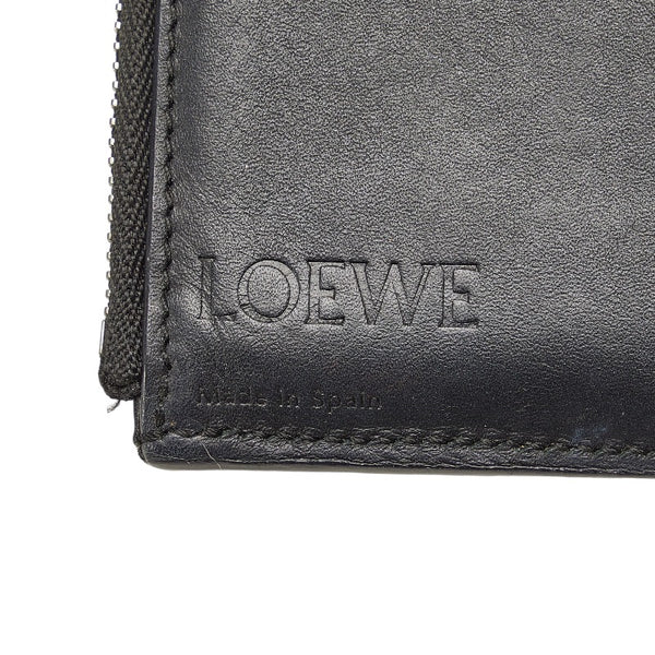 ロエベ アナグラム ウォレット 三つ折り財布 ブラウン マルチカラー レザー レディース LOEWE 【中古】