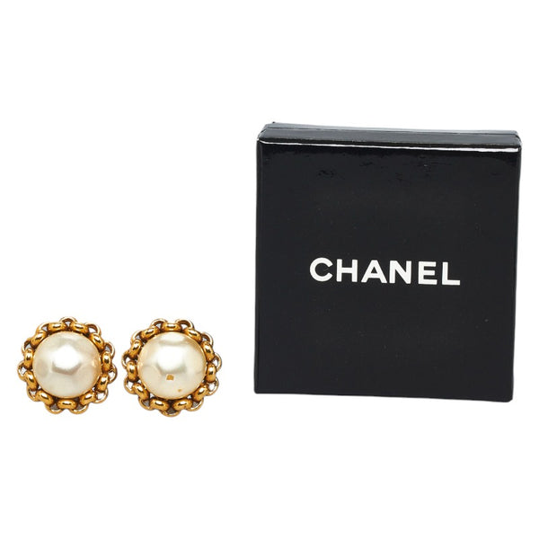 シャネル パール イヤリング ゴールド メッキ レディース CHANEL 【中古】