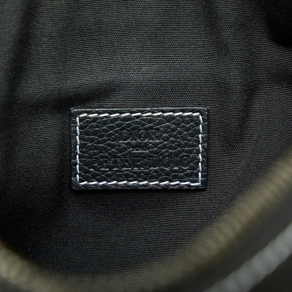 ディオール × PETER DOIG ピーター ドイグ サドルバッグ ボディバッグ ウエストバッグ ブラック レザー レディース Dior 【中古】