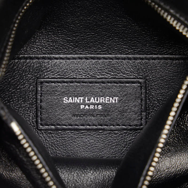 サンローラン 斜め掛け ショルダーバッグ サコッシュ 581697 ブラック レザー レディース SAINT LAURENT 【中古】