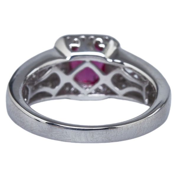 Pt900 プラチナ ルビー0.86ct ダイヤ0.28ct 三越 リング 指輪 レディース 10号 【中古】