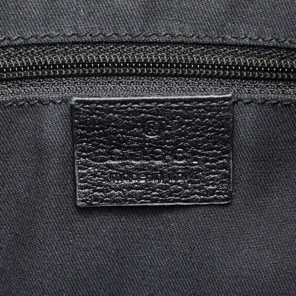 グッチ GGキャンバス ワンショルダー 130738 ブラック キャンバス レザー レディース GUCCI 【中古】