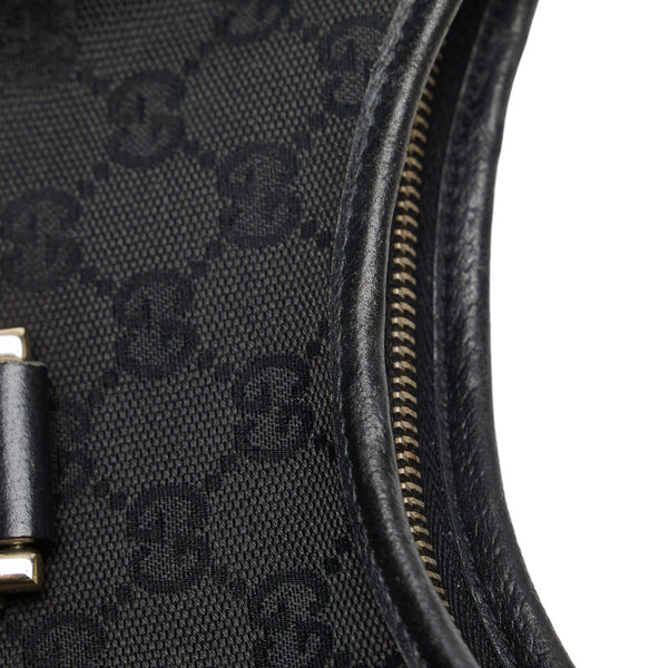 グッチ GGキャンバス ワンショルダー 130738 ブラック キャンバス レザー レディース GUCCI 【中古】