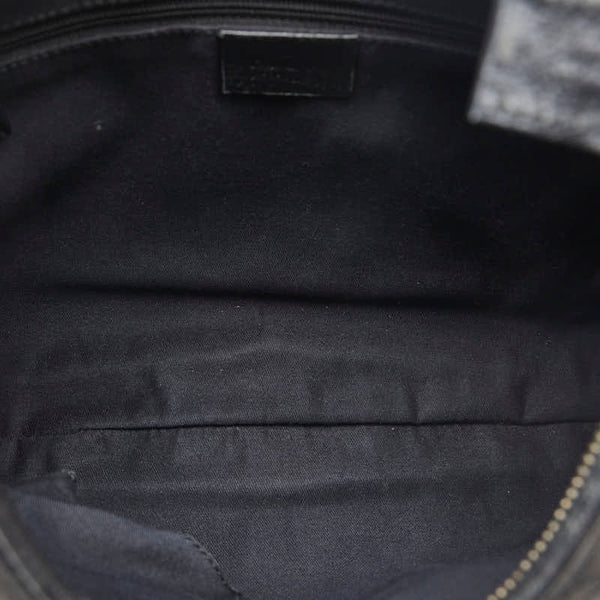 グッチ GGキャンバス ワンショルダー 130738 ブラック キャンバス レザー レディース GUCCI 【中古】