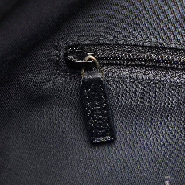 グッチ GGキャンバス ワンショルダー 130738 ブラック キャンバス レザー レディース GUCCI 【中古】