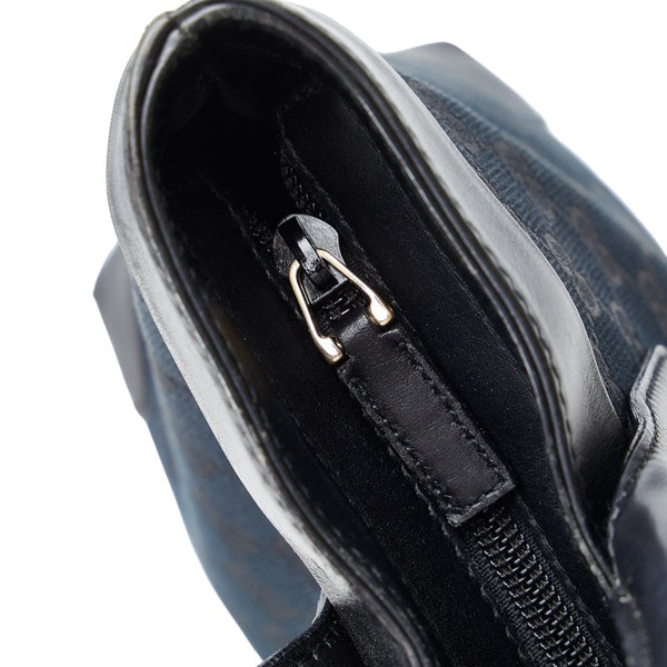 グッチ GGキャンバス ハンドバッグ 002 1119 ブラック キャンバス レザー レディース GUCCI 【中古】