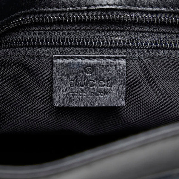 グッチ GGキャンバス ハンドバッグ 002 1119 ブラック キャンバス レザー レディース GUCCI 【中古】