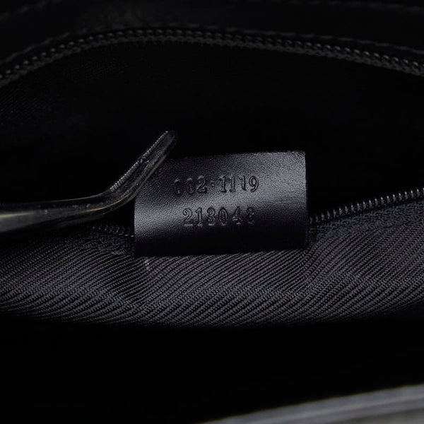 グッチ GGキャンバス ハンドバッグ 002 1119 ブラック キャンバス レザー レディース GUCCI 【中古】