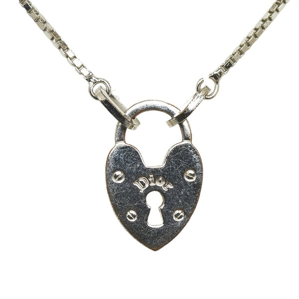 ディオール ハート パドロック ネックレス シルバー メタル レディース Dior 【中古】