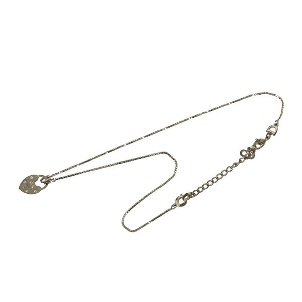 ディオール ハート パドロック ネックレス シルバー メタル レディース Dior 【中古】