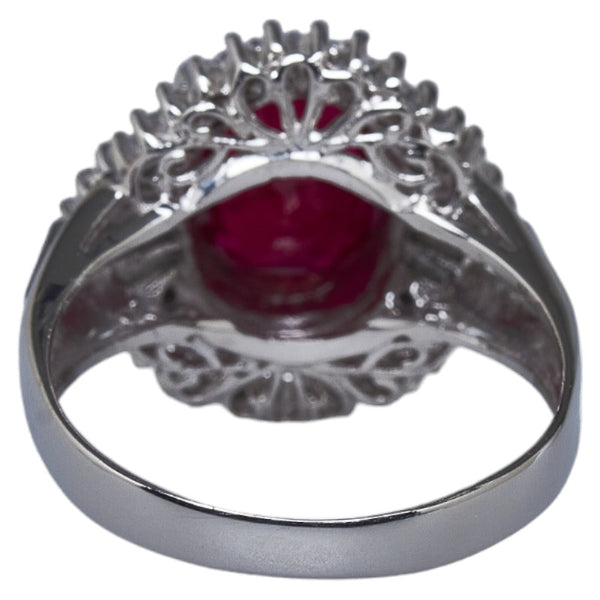 Pt900 プラチナ ルビー2.06ct ダイヤ0.46ct リング 指輪 レディース 11号 【中古】