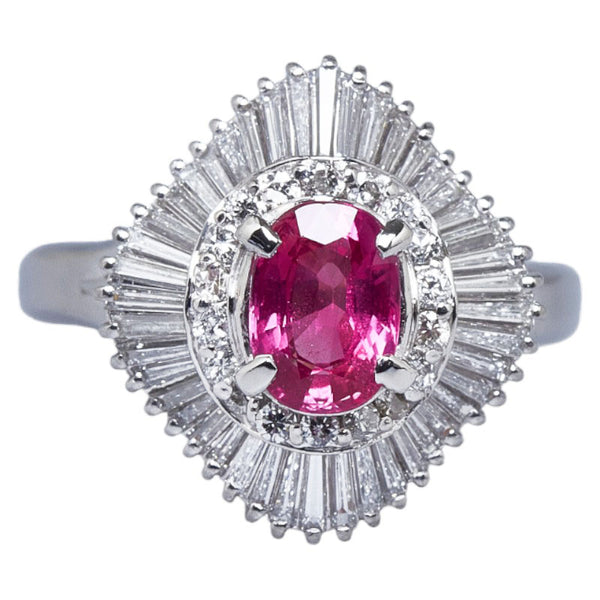 Pt900 プラチナ ルビー1.08 ダイヤ0.89ct リング 指輪 レディース 12号 【中古】